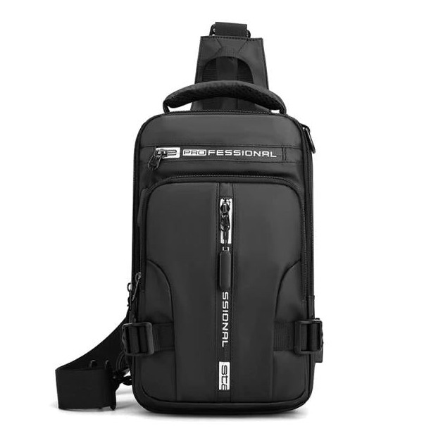 Oxford Nylon Waterproof Rucksack, Design Black 