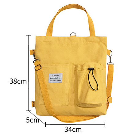 Woman's Canvas Tote, Design Yellow, Item Size 34*5*38cm