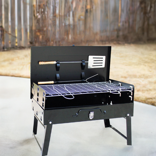 Portable Box Grill In Yard 