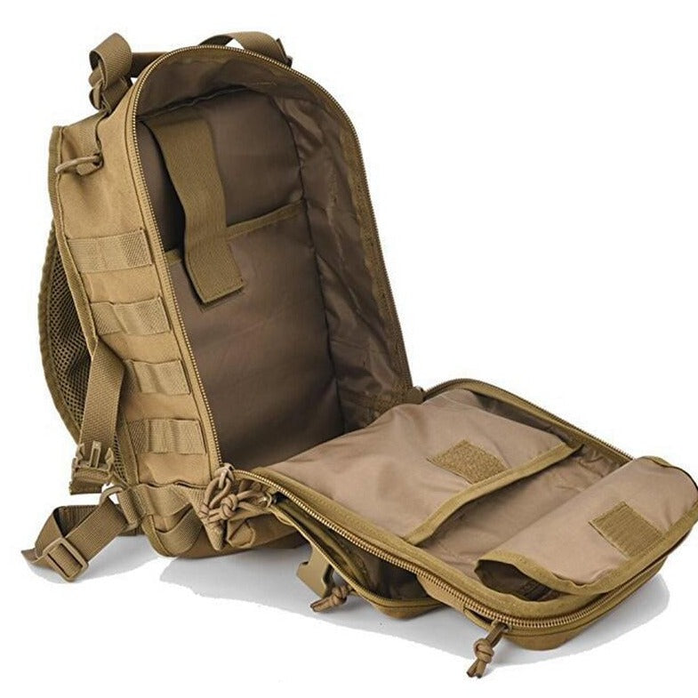 Single Strap Military Utility Rucksack; Volume Capacity 20L; Multiple Large Pockets; Outdoor Equipment 