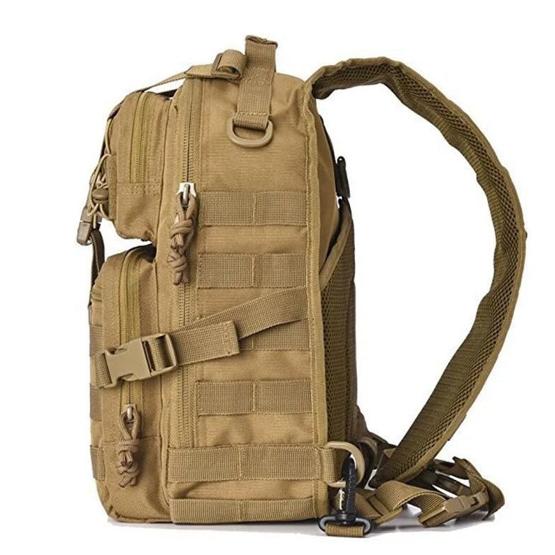 Single Strap Military Utility Rucksack; Volume Capacity 20L; Multiple Large Pockets & Tear Resistant; Outdoor Equipment