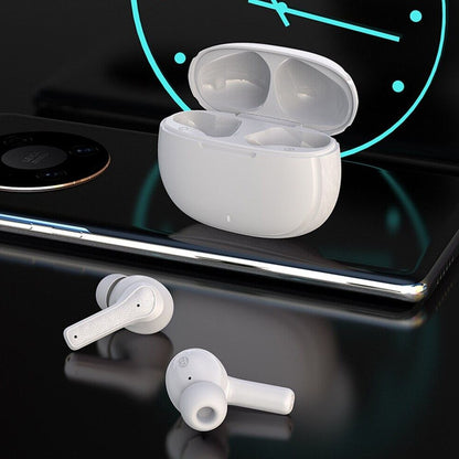 Air-earphones headset & charging case, white 