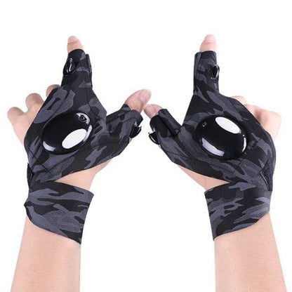 Fingerless Fishing Glove Light, Waterproof, L+R Glove 